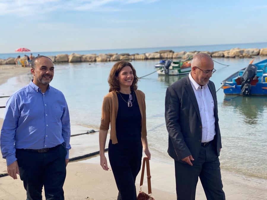 النائب السعدي والوزيرة زاندبرغ في زيارة عمل لجسر الزرقاء وقرية الصيادين